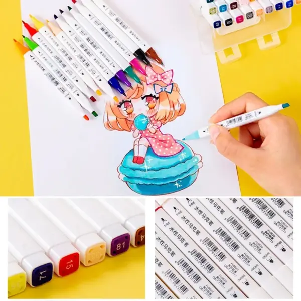 12 or 24 Colors Double-Ended Art Markers Set - Image 6