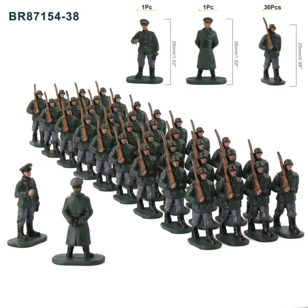 38pcs HO Scale Military Figures Set - Image 22