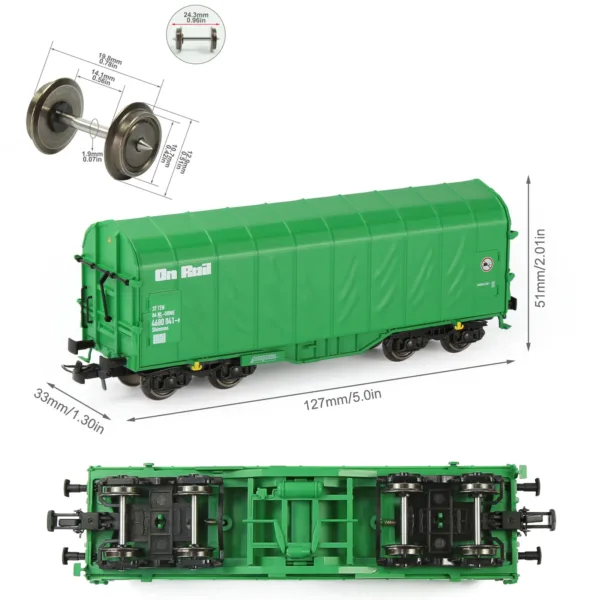 HO Scale 1:87 Covered Coil Wagon Model Train - Image 2