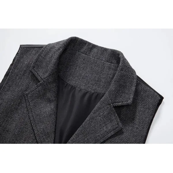 Men's Herringbone Tweed Suit Vest XXL - Image 4