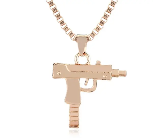 Hip Hop Uzi Necklace Action Toy Figure - Image 2