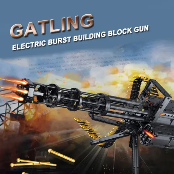 Electric WW2 Gatling Gun Building Blocks Set - Image 3