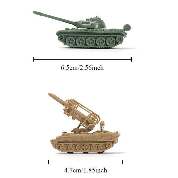 1/144 Scale Military Tank Model Set 4pcs - Image 2