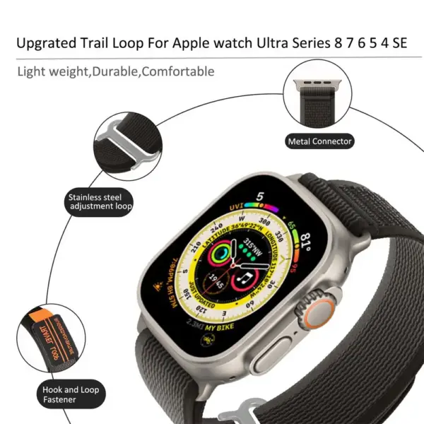 Nylon Trail Loop Strap for Apple Watch Series - Image 2