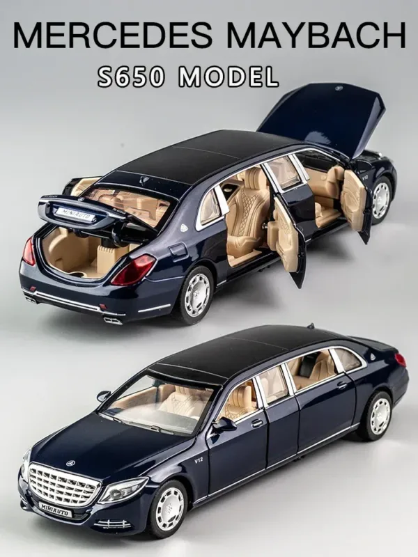 1:32 Mercedes-Benz Maybach S650 Alloy Car Model - Image 3