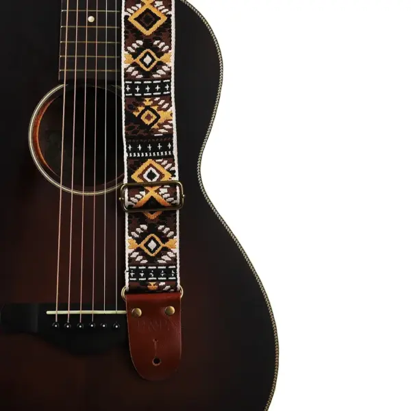 Bohemian Guitar Strap with Leather Ends - Image 7