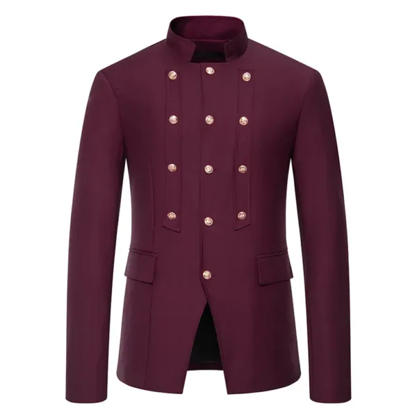 Men's Vintage Button Blazer Coat - Image 3