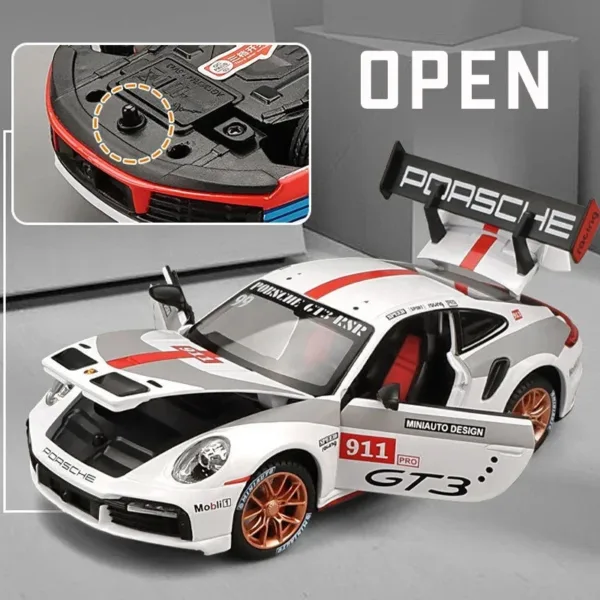 1:24 Porsche 911 GT3 RSR Diecast Model Car - Image 4