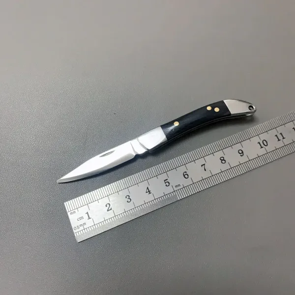 Compact Portable Folding Knife with Wood Handle - Image 7