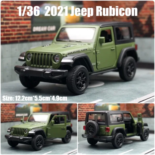 1/36 Jeep Wrangler Rubicon Diecast Model Car - Image 14