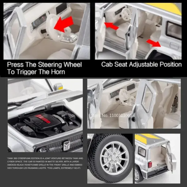 1/24 Scale Off-road Alloy Tank 300 Model - Image 4