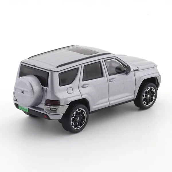 1/64 Scale Silver SUV Diecast Model Car - Image 4