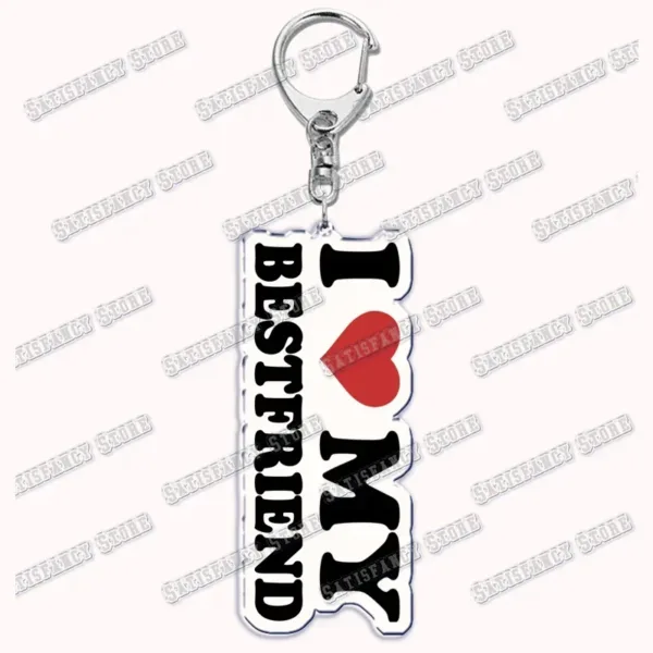 Silver Keychain with Heartfelt Letter Design - Image 57