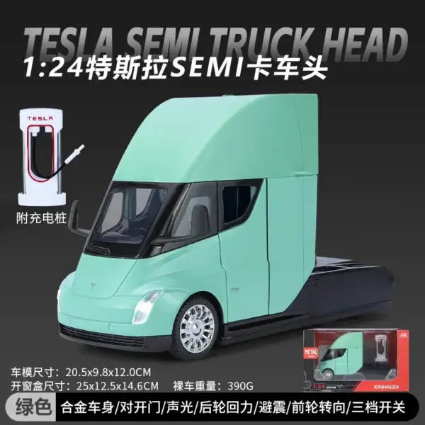 24 Simulation Tesla SEMI Truck Model Toy - Image 8