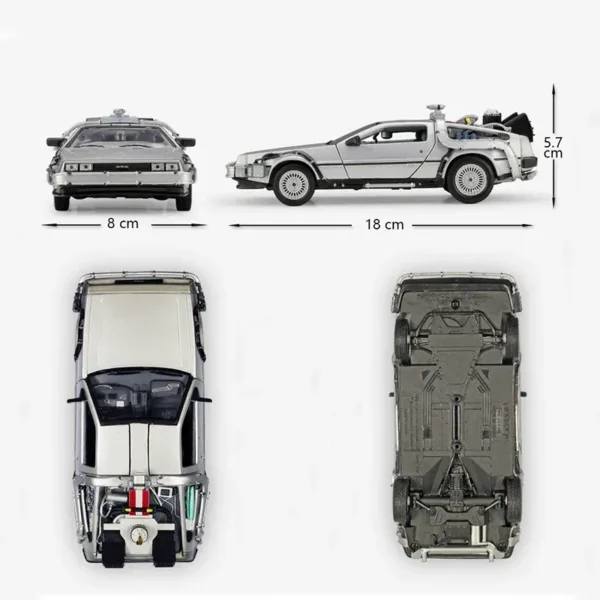 1:24 DMC-12 DeLorean Diecast Model Car - Image 6