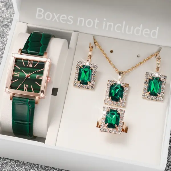 5-Piece Women's Fashion Jewelry Watch Set