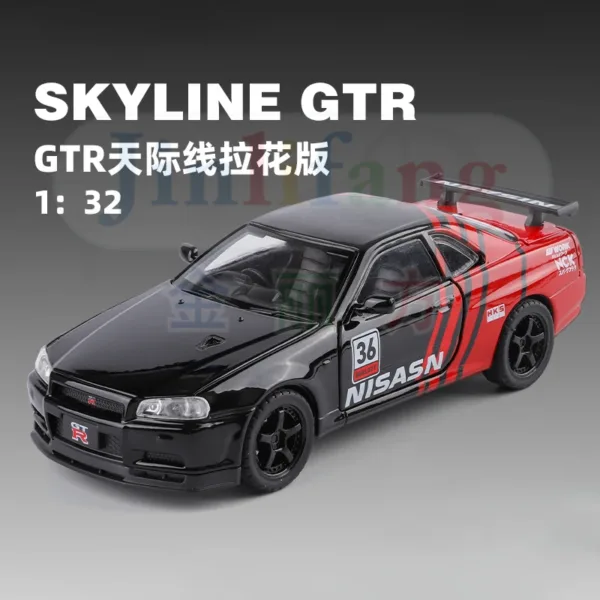 1:32 Alloy Nissan GTR R34 GT-R Model Car - Image 11