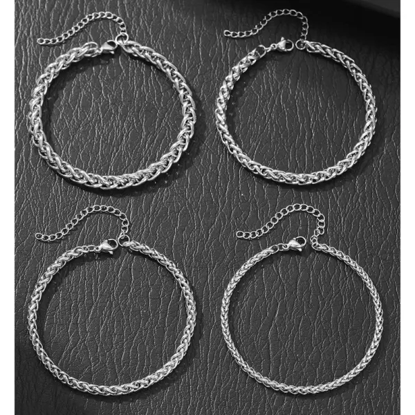 Elegant Stainless Steel Chain Bracelet for Women - Image 4