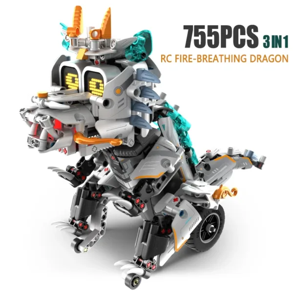 775pcs RC Fire-Breathing Dragon Building Kit - Image 5