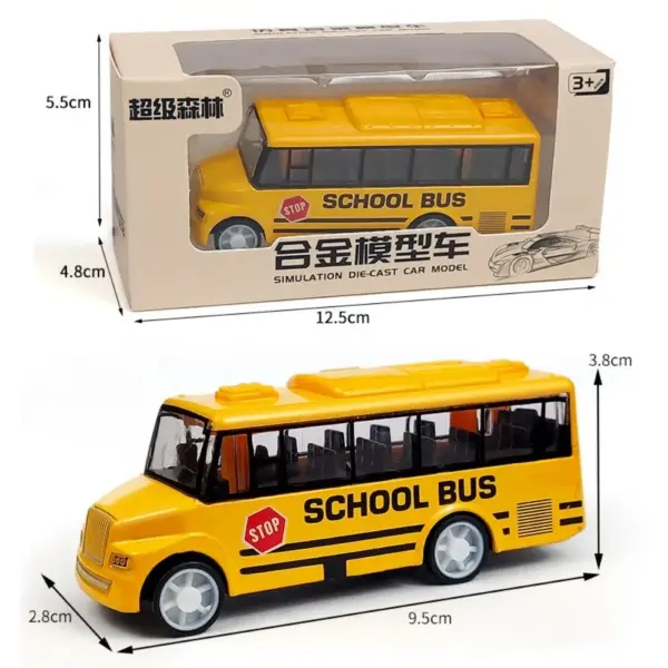 Alloy Pull Back Bus Model Toy for Kids - Image 5