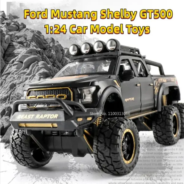 1/28 Ford Raptor F150 Diecast Model Car - Image 2