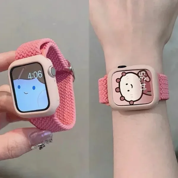 Korean Cute Nylon Strap for Apple Watch 38-49mm - Image 4