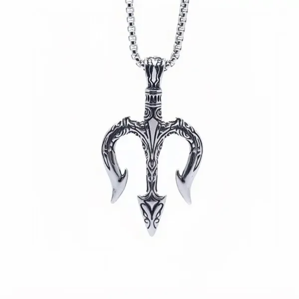 Retro Punk Trident Pendant Necklace for Everyone - Image 43