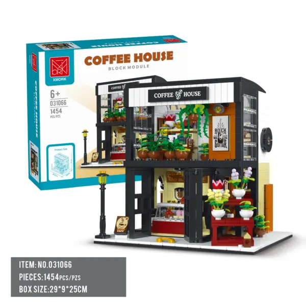 1454pcs Flower Language Cafe Building Blocks Set - Image 6