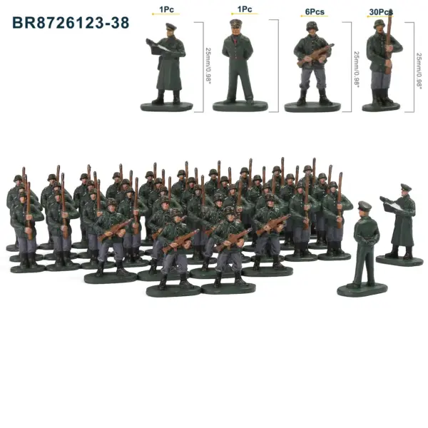 38pcs HO Scale Military Figures Set - Image 16