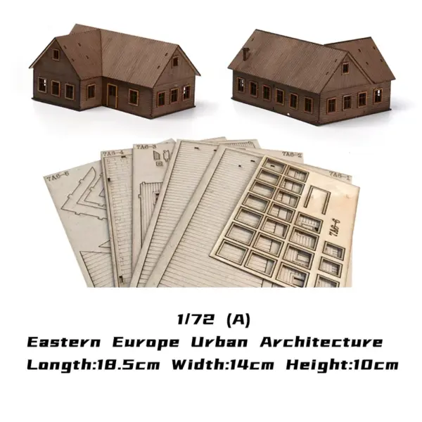 Eastern Europe Architecture 1/72 Wooden Model Set - Image 6