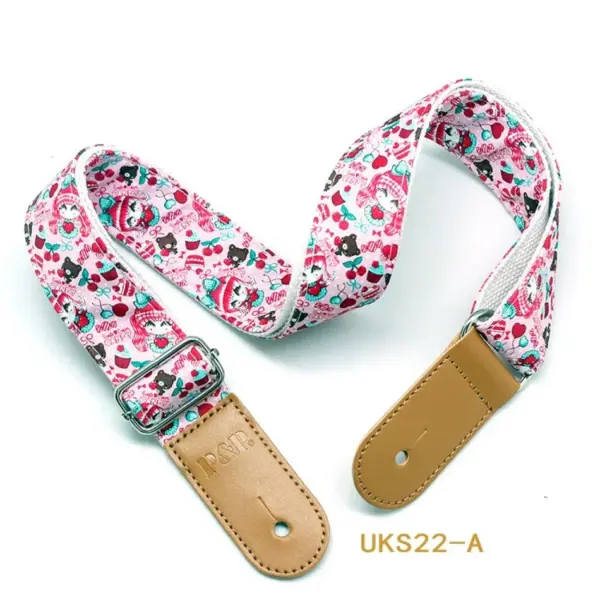 Adjustable Cartoon Cotton Ukulele Guitar Strap - Image 10