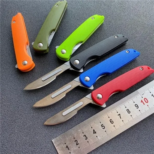 Mini Folding Knife with 10 Replaceable Blades