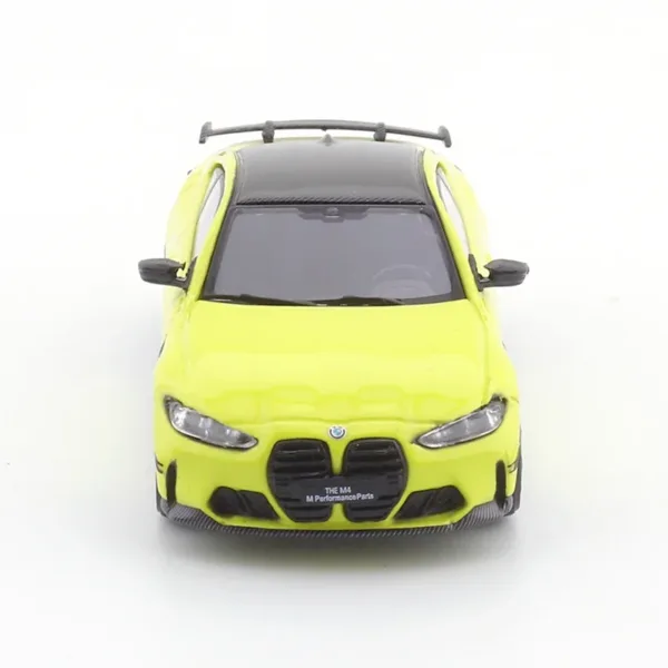 1:64 Scale Yellow BMW M4 Diecast Car Model - Image 2