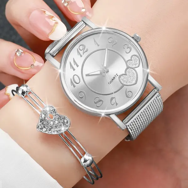 6PCS Women's Quartz Watch and Jewelry Set - Image 3