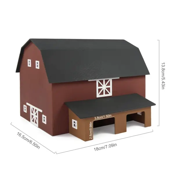 HO Scale Model Barn with Cows - Painted JZ8708 - Image 5