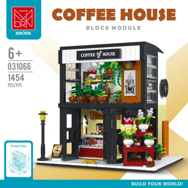 1454pcs Flower Language Cafe Building Blocks Set - Image 2