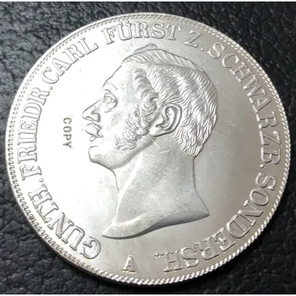 Replica 1845 Germany Silver Plated 2 Thaler Coin - Image 2