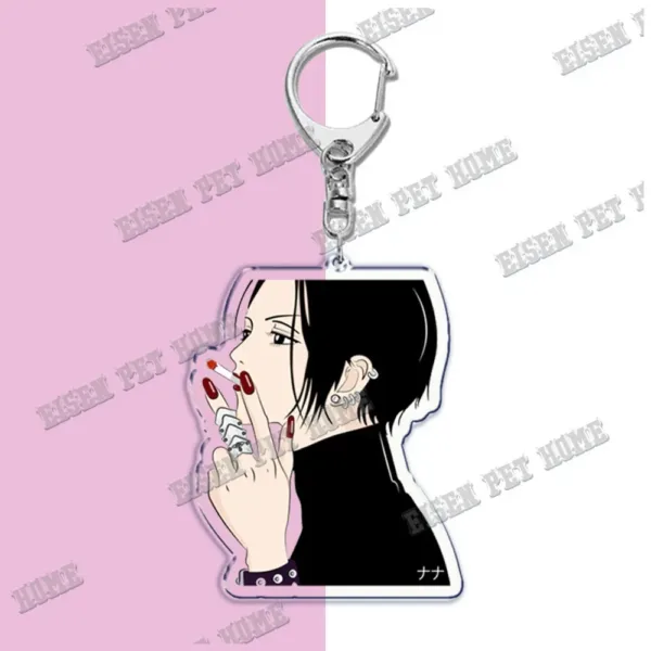 Nana Anime Keychain with Black Stones Pendant - Image 7