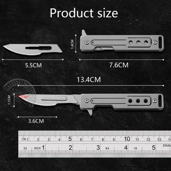 Titanium Alloy Folding Knife with 10 Blades - Image 4