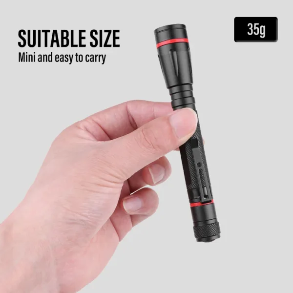 Portable Waterproof LED Flashlight with Clip - Image 3