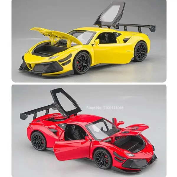 1:32 F488 Alloy Sport Car Model with Lights - Image 6