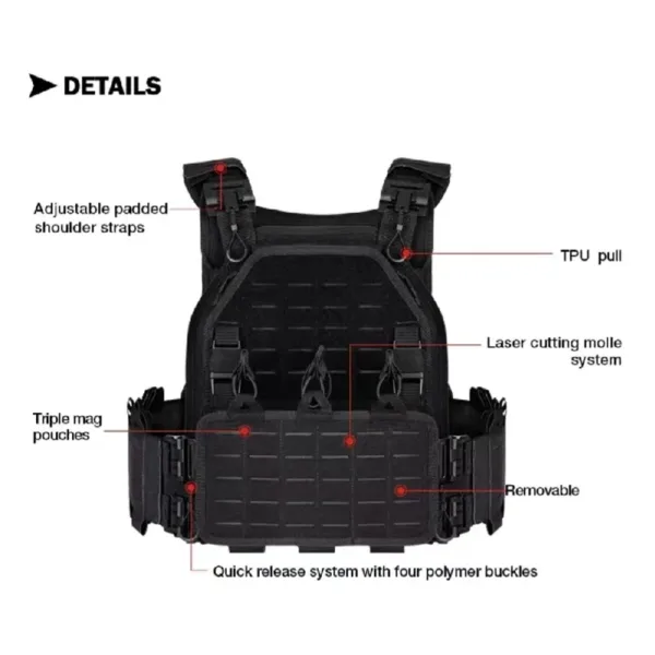 YAKEDA Tactical Vest Adjustable Outdoor Gear - Image 5