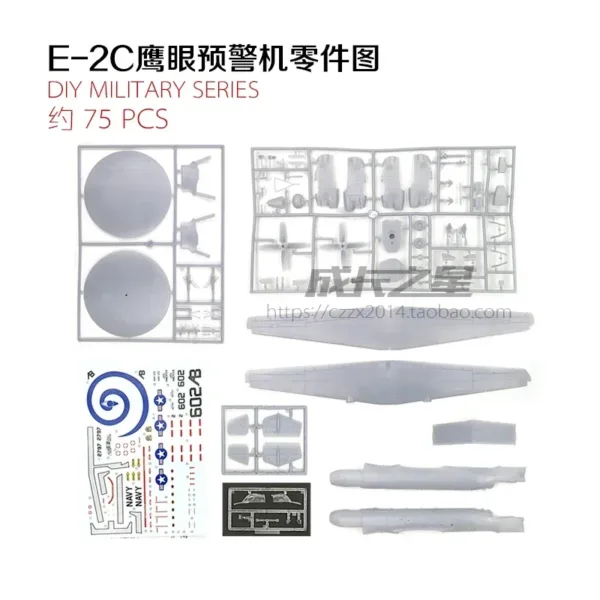 1:72 Scale E-2C Hawk Eye Model Kit - Image 3