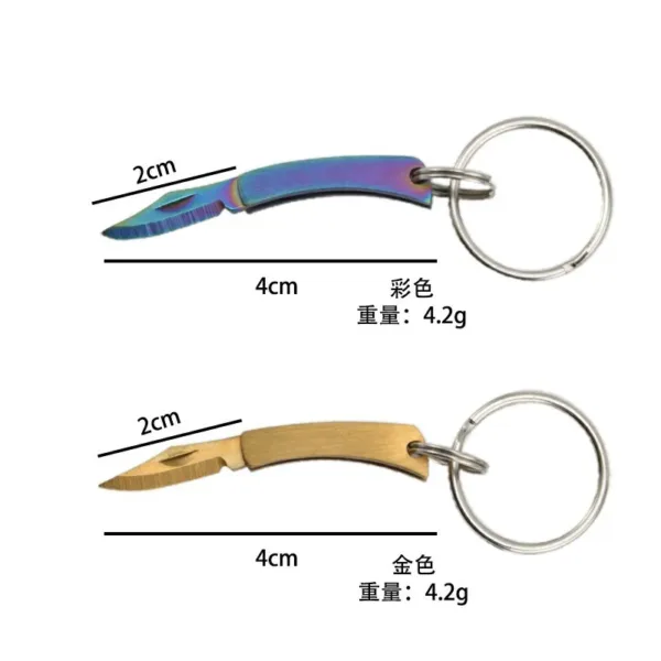 Mini Folding Stainless Steel Keychain Knife - Image 6