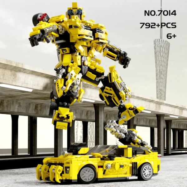 800PCS Optimus Prime Bumblebee Building Blocks - Image 2