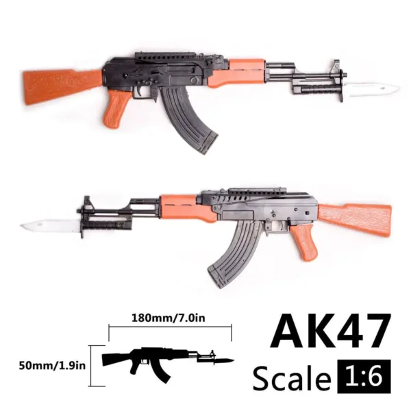 1/6 Scale AK47 Toy Gun Model Assembly - Image 2