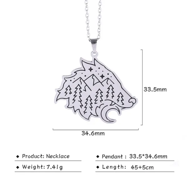 Stainless Steel Animal Pendant Necklace - Image 11