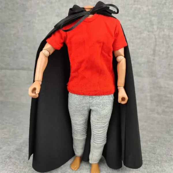 1:6 Scale Black Hooded Cloak for Action Figures - Image 3