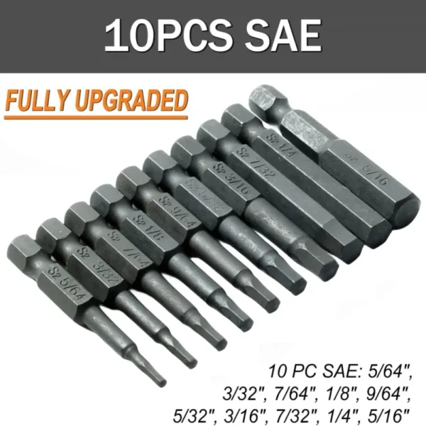 Hex Head Allen Wrench Bit Set S2 Steel - Image 3