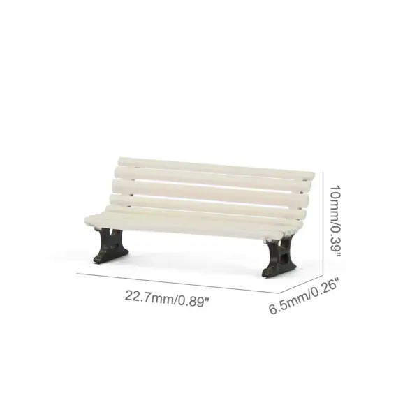 12pcs HO Scale Park Benches for Models - Image 9